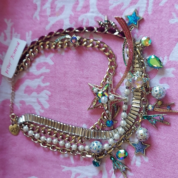 NWT Betsey Johnson CELESTIAL STARLET DRAMA NECKLACE - Picture 6 of 15